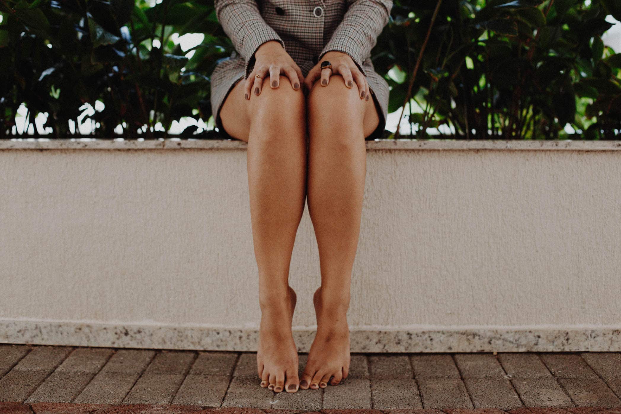woman with chafed thighs